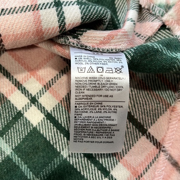 Janie and jack green and pink plaid brushed twill cape nwt - Picture 7 of 8